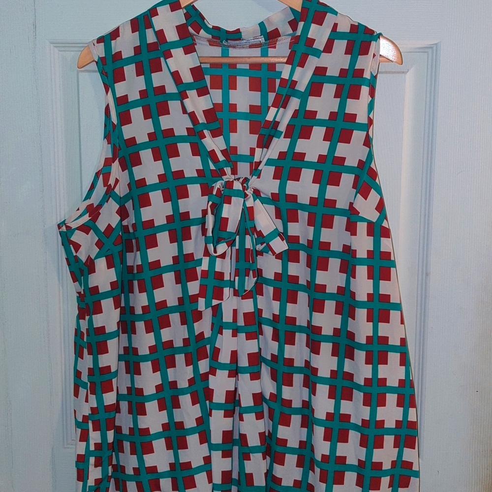 Summer Sleeveless Blouse Block Print 20